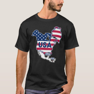 Usa = Grönland + Kanada + Bukt + Kanal T Shirt