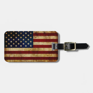 USA / Grungad flagga Bagagebricka