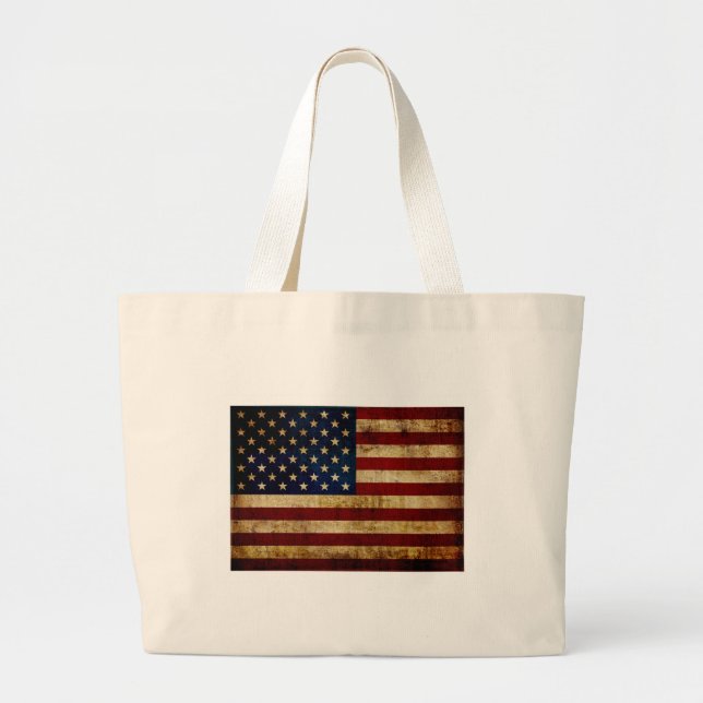 USA / Grungad flagga Jumbo Tygkasse (Framsidan)