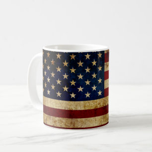 USA / Grungad flagga Kaffemugg