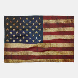 USA / Grungad flagga Kökshandduk