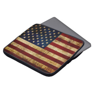 USA / Grungad flagga Laptop Sleeve
