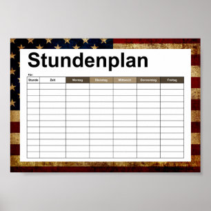 USA / Grungad flagga Poster