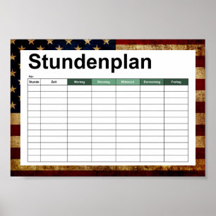 USA / Grungad flagga Poster