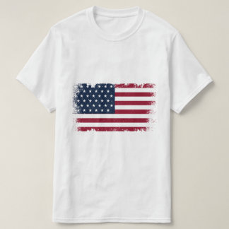 USA Grunge Vector Flagga T Shirt