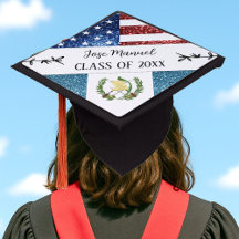 USA Guatemala flagga sparkles Custom Name Class of