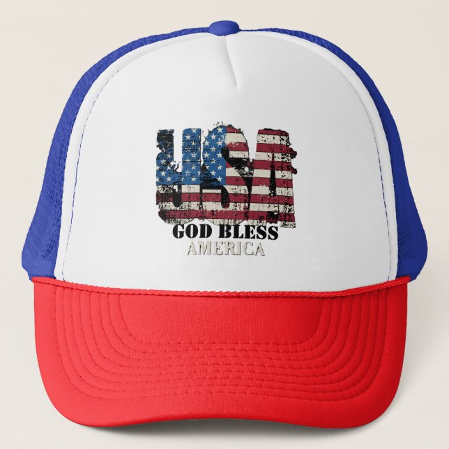USA Gud välsigne Amerika  Keps (Framsida)