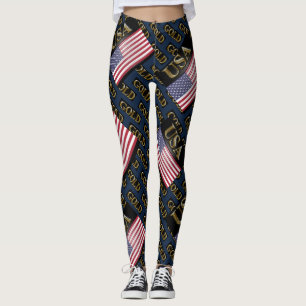 USA GULD LEGGINGS