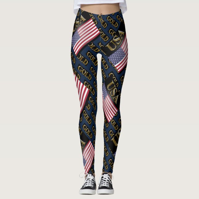 USA GULD LEGGINGS (Framsida)