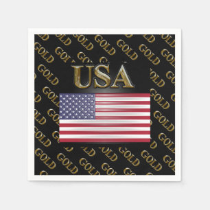 USA GULD PAPPERSSERVETT