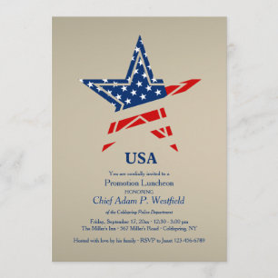 USA Guld Patriotic Call Inbjudningar