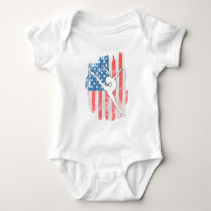 USA Gymnastics Distress American Flagga Team 2021 T Shirt