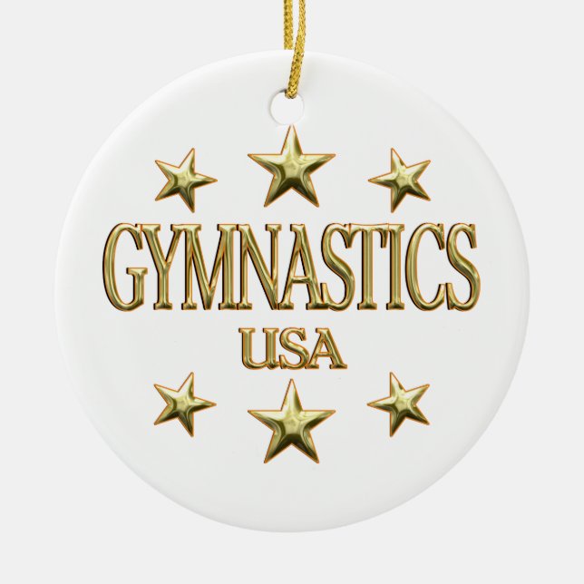 USA gymnastik Julgransprydnad Keramik (Framsidan)