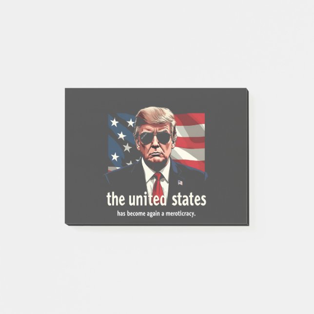USA Har Blivit Ett Meritokrati Igen Post-it Block (Framsida)