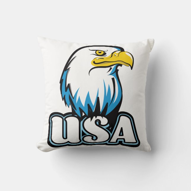 USA Havsörn (begränsad blå utgåva) Kudde (Framsida)