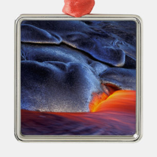 USA, Hawaii, Big Island, Kilauea, Volcanoes NP, Julgransprydnad Metall