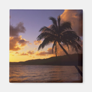 USA, Hawaii, Kauai, Färgglad soluppgång i en 2 Magnet