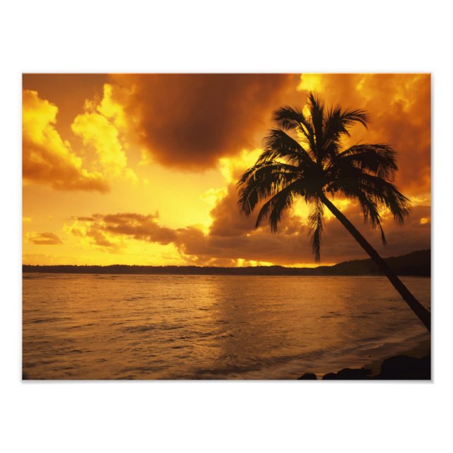 USA, Hawaii, Kauai, Färgglad soluppgång i en Fototryck (Framsidan)