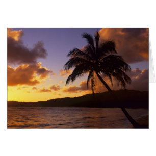 USA, Hawaii, Kauai, Färgglatt soluppgång i en 2 Hälsningskort