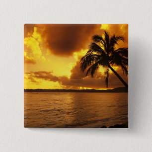 USA, Hawaii, Kauai, färgstark soluppgång i en Knapp