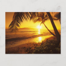 USA, Hawaii, Maui, Färgrik solnedgång i en 2