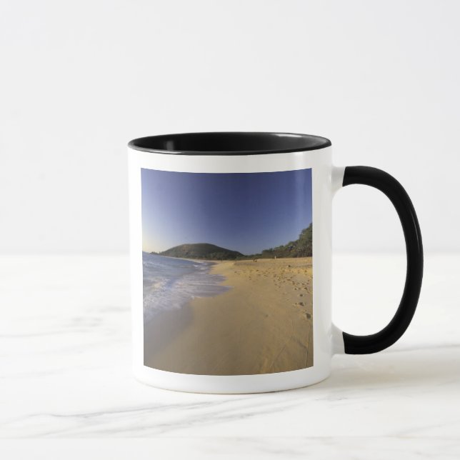 USA, Hawaii, Maui, Fotspår i sand, Makena Mugg (Höger)