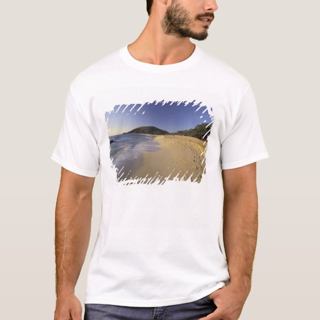 USA, Hawaii, Maui, Fotspår i sand, Makena Tee (Framsida)