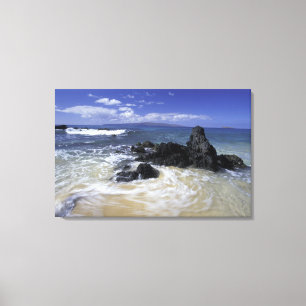 USA, Hawaii, Maui, Maui, Makena Beach, Surfning Canvastryck