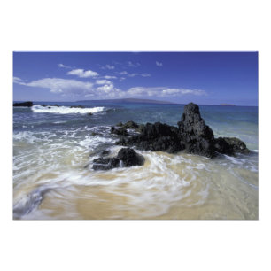 USA, Hawaii, Maui, Maui, Makena Beach, Surfning Fototryck