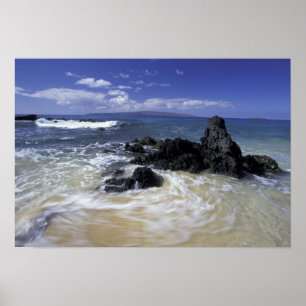 USA, Hawaii, Maui, Maui, Makena Beach, Surfning Poster