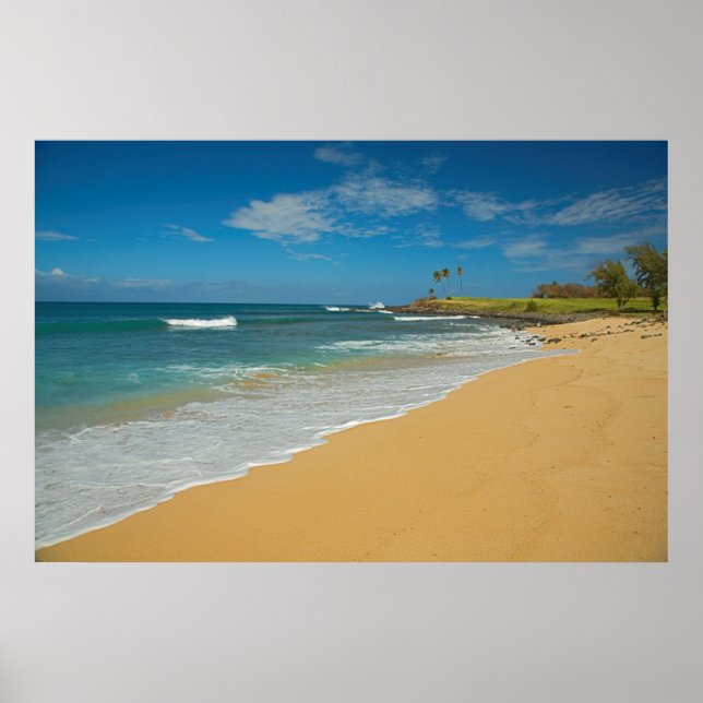 USA, Hawaii, Molokaiön, Three Mile Beach Poster (Framsidan)