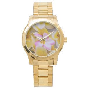 USA, Hawaii, Oahu, Plumeria blommor i blom 1 Armbandsur