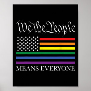 USA Hbtq-Jämlikhet Vi Folket Innebär Alla Ga Poster