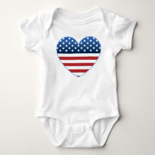 USA Heart Flagga Infants & Småbarn T-shirts