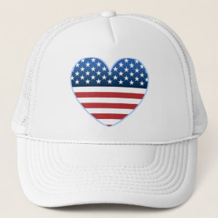 USA Heart Flagga Truckerkeps