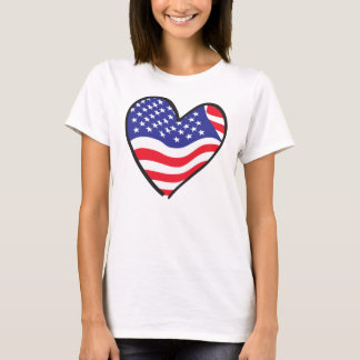 USA Heart Stars och stripes T-shirt