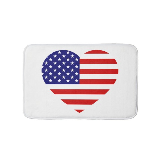 USA Heartflag bment Badrumsmatta (Framsidan)