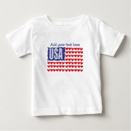 USA Hearts Flagga Anpassningsbar T Shirt
