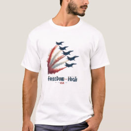 USA hela dagen | Patriotic 4:e juli T-Shirt | Amer