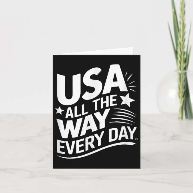 USA hela tiden varje dag Kort (Framsida)