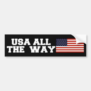 USA hela vägen bildekalmörk Bildekal