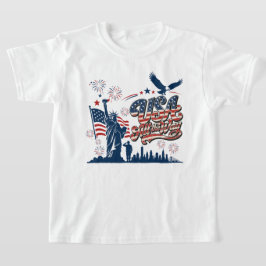 USA hela vägen – Patriotisk självständighetsdag T Shirt