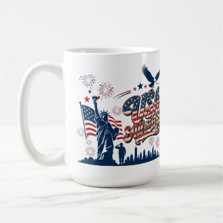 USA hela vägen – Patriotiska självständighetsdagen Kaffemugg