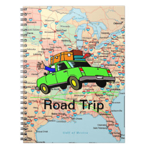 USA Highway Karta Road Resa Planner Anteckningsbok