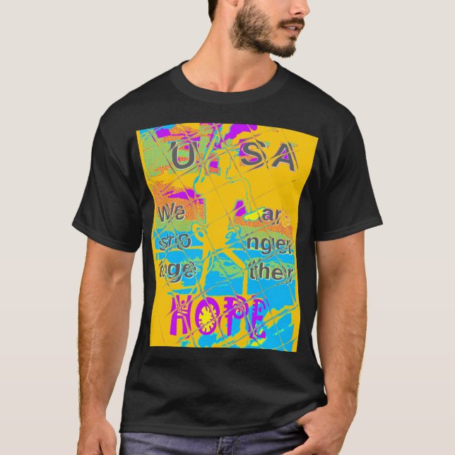 USA Hillary Hope Stronger Tillsammans Tee (Framsida)