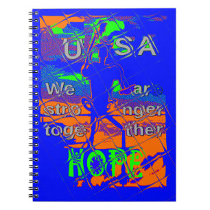 USA Hillary Hope, vi är starkare Anteckningsbok Med Spiral