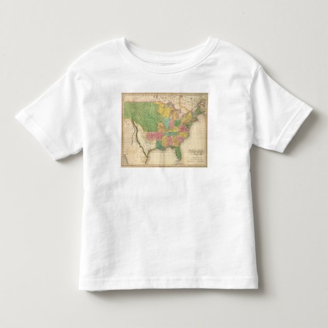USA historiekarta Tee (Framsida)