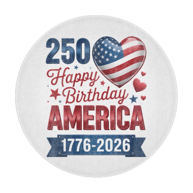 USA Hjärtan 1776 2026 4:e juli (Framsidan)