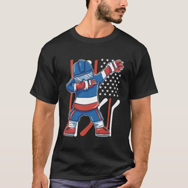 USA Hockey Dab-firande Konst T Shirt (Framsida)