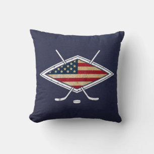 USA Hockey Logotyp Pillow med Namn och nummer Kudde